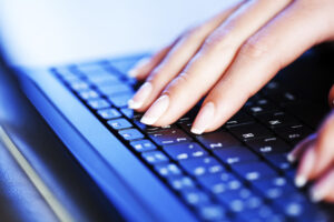 Typing on computer keyboard