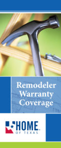 Remodeler Warranty Brochure