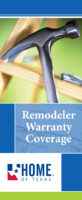 Remodeler Warranty Brochure