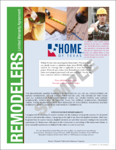 HOME Remodelers Warranty