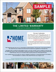 Home of TX 10 Year Written Warranty