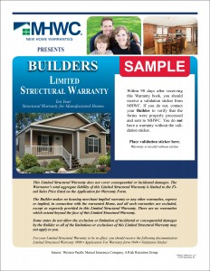 MHWC Structural Only HUD-Code Builder's Warranty