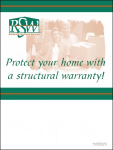RSW Tent Sign for new home structural warranty