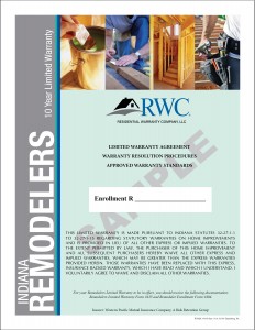 RWC Remodelers Warranty Indiana