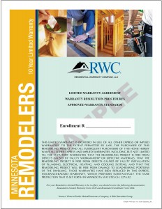 RWC Remodelers Warranty MN