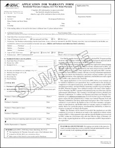 RWC Sample Warranty Application Form