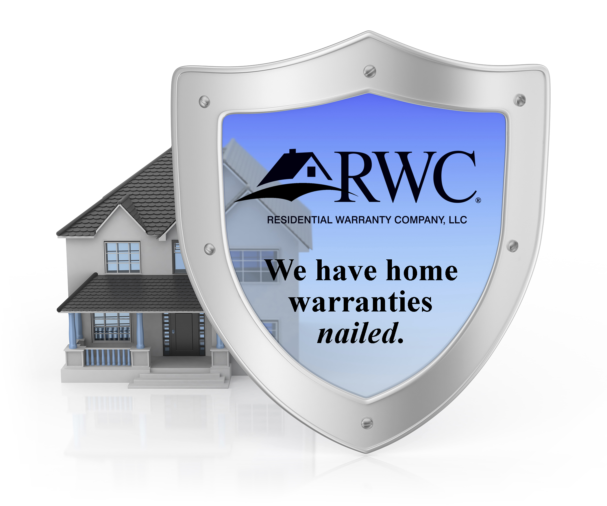 house with shield in front of it with RWC logo