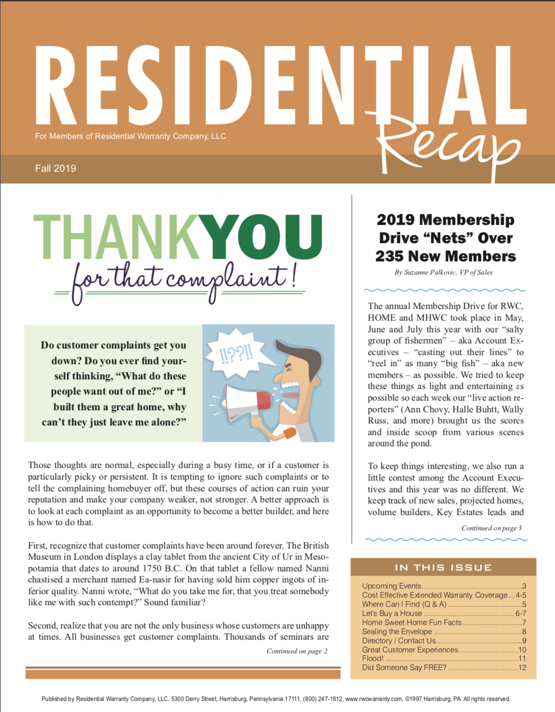 Fall 2019 Residential Recap