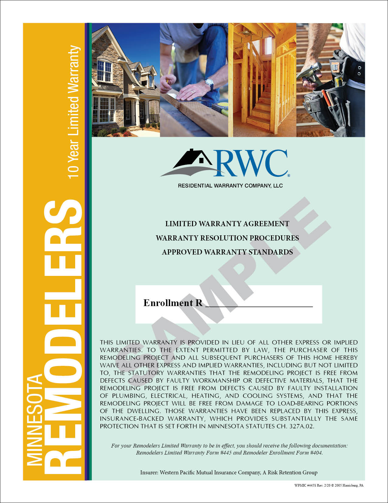 RWC Marketing Warranty Books RWC Warranty