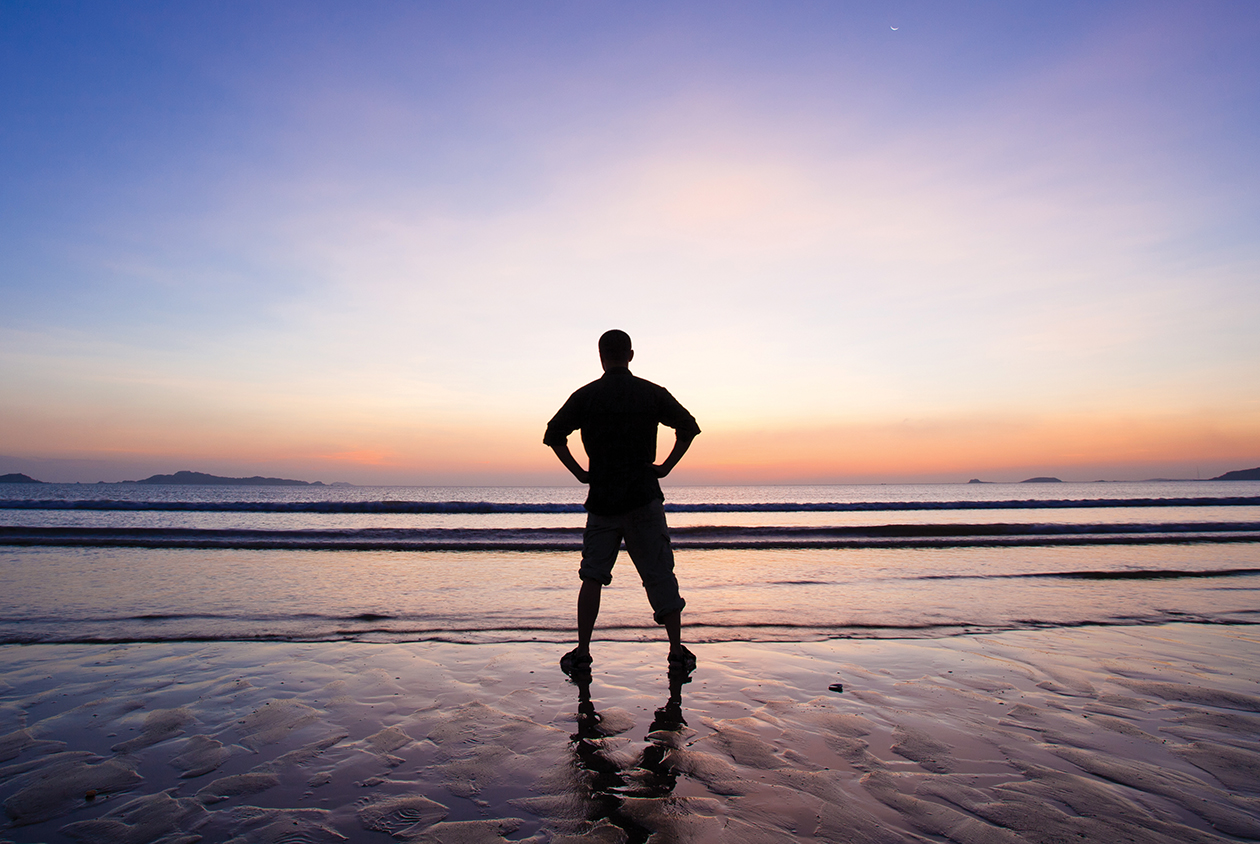 Human silhouette symbolizing resilience