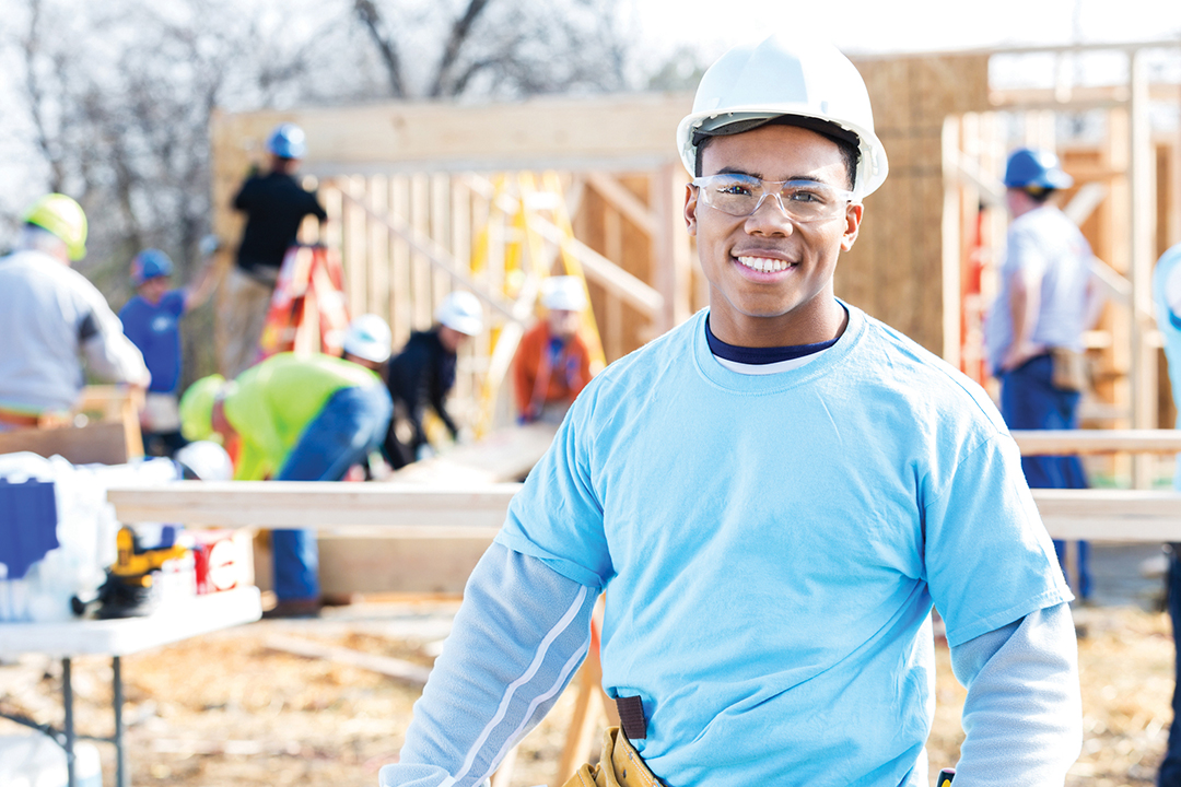 Volunteer construction worker