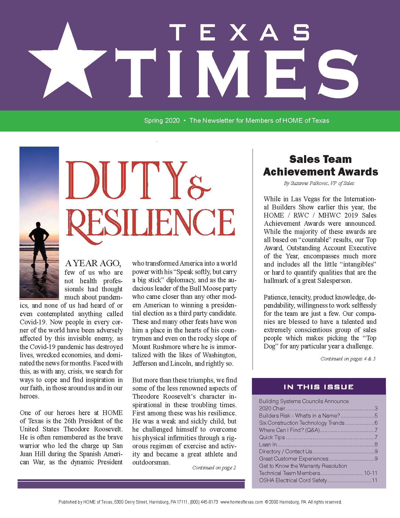Texas Times Spring 2020 Newsletter