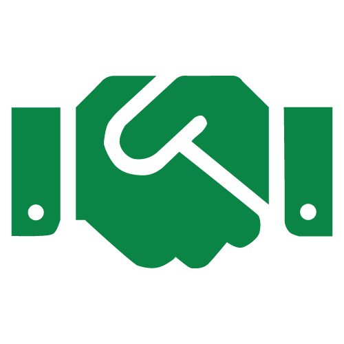 green handshake icon
