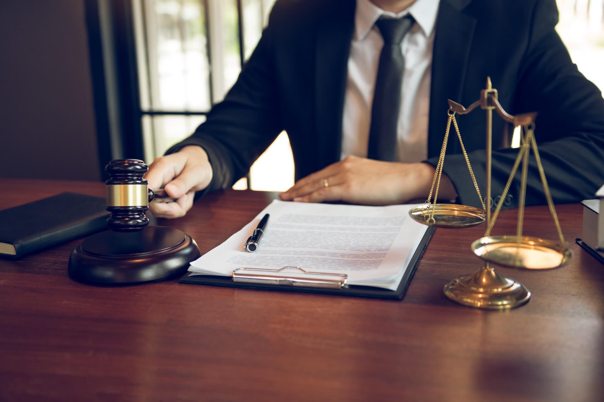man using a gavel